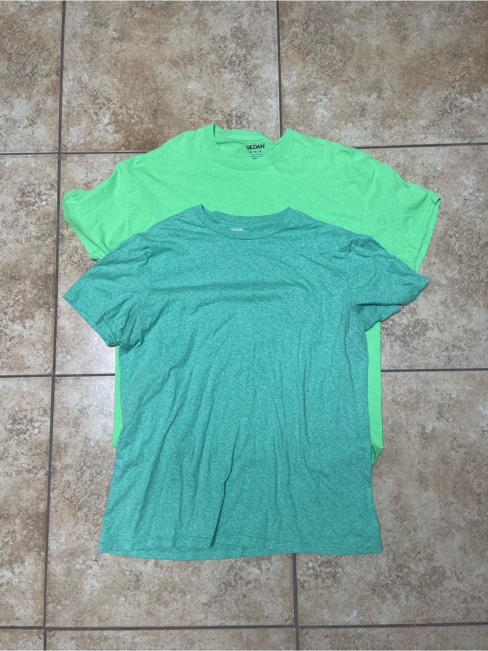 Pair of Men’s Green Crew Neck T-Shirt